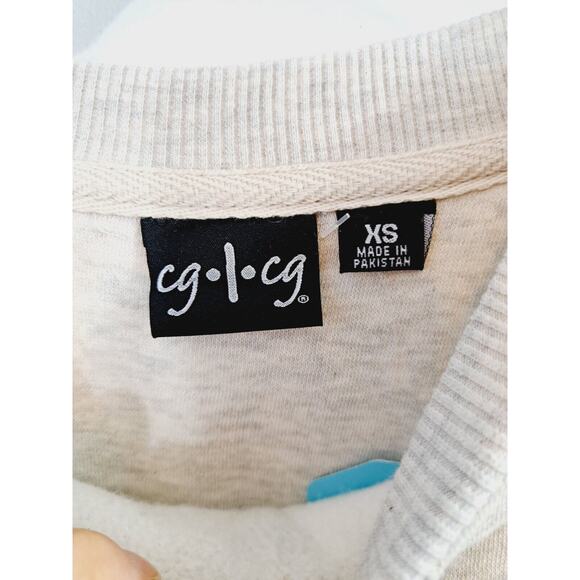 Cg.l.cg New! Women's Gray Pullover Sweatshirt In Size XS Short Length - Picture 3 of 5